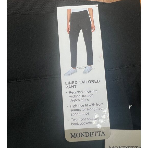 Mondetta Womens Black Lined Tailored Pants W/ Pockets Size 10 - Picture 13 of 15